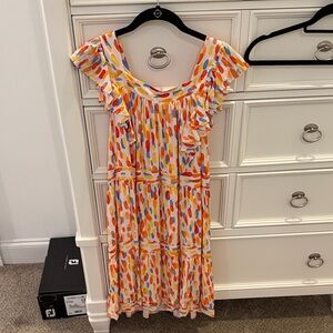 Entro Multicolor Brushstroke Dress